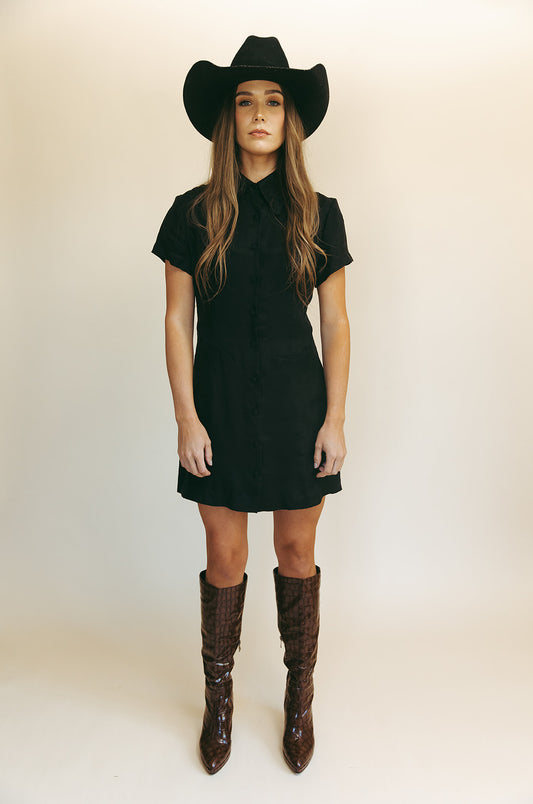 WEST DRESS - WASHED BLACK