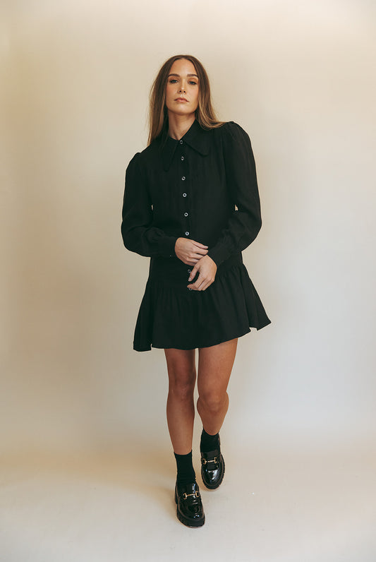 SIENNA DRESS - WASHED BLACK