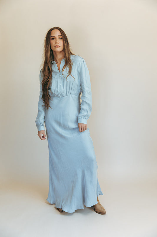 DAHLIA DRESS - HAZY BLUE