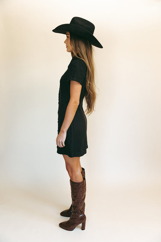 WEST DRESS - WASHED BLACK