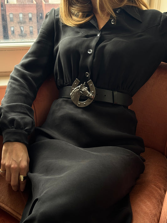 DAHLIA DRESS - WASHED BLACK