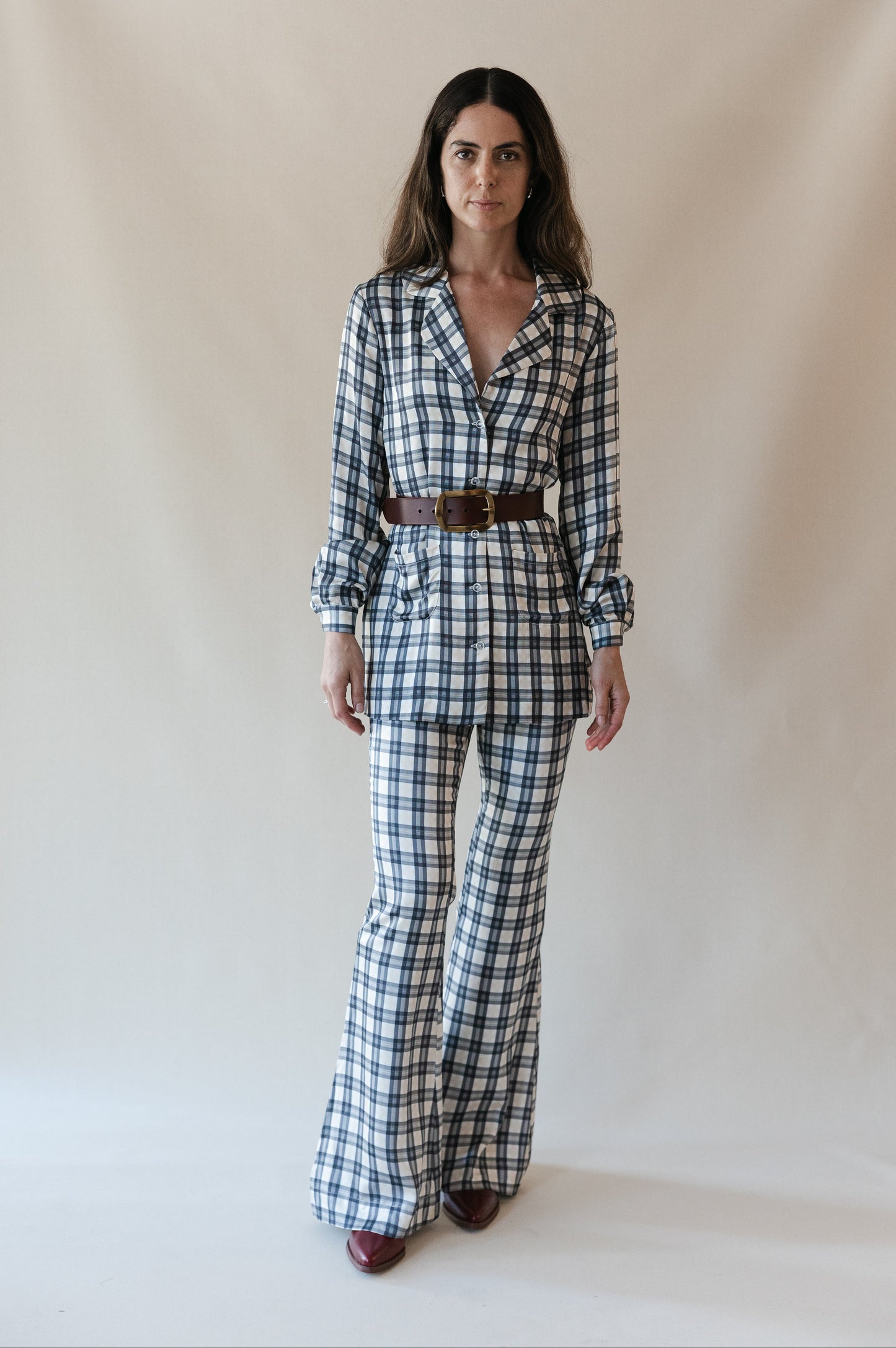 BOBBI BLOUSE - RETRO PLAID