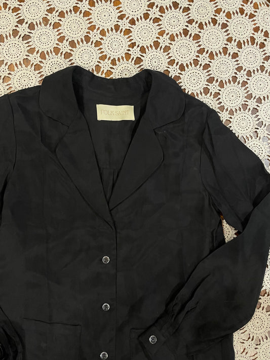 BOBBI BLOUSE - WASHED BLACK