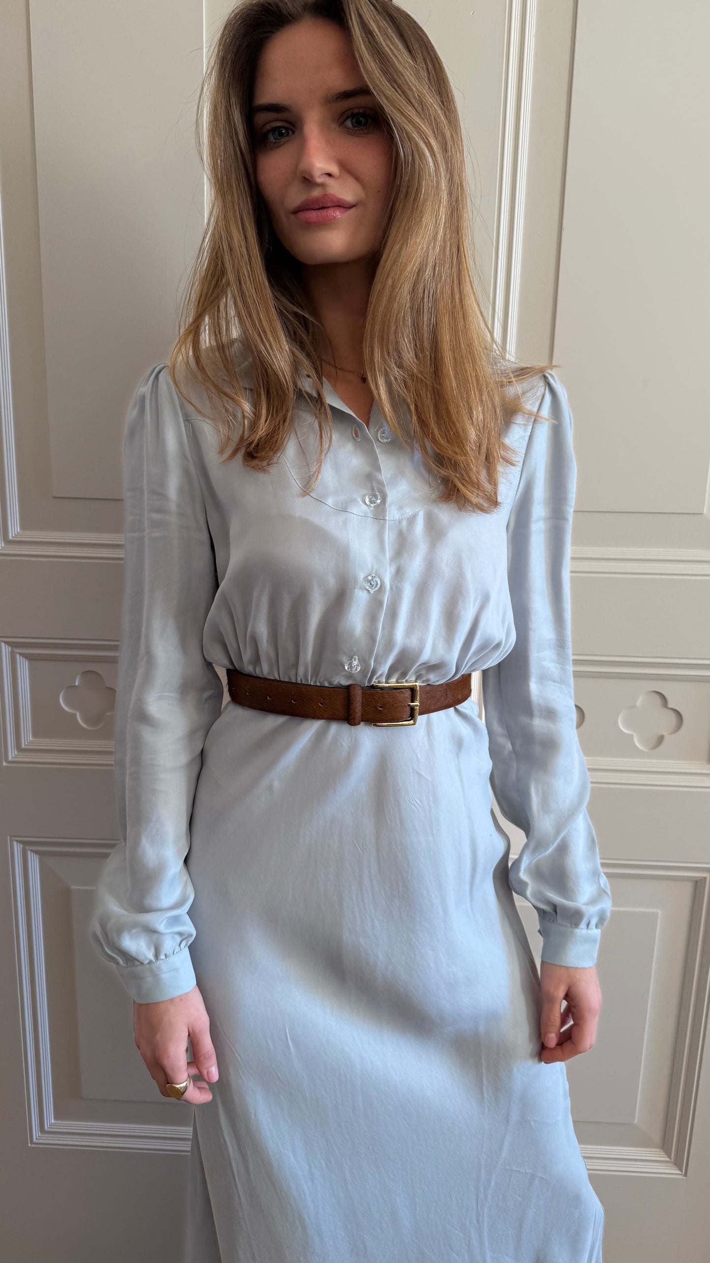 DAHLIA DRESS - HAZY BLUE