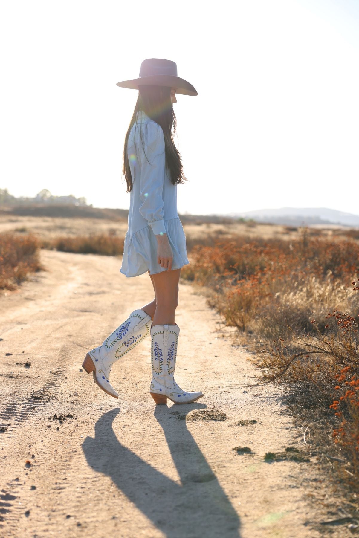 SIENNA DRESS - HAZY BLUE