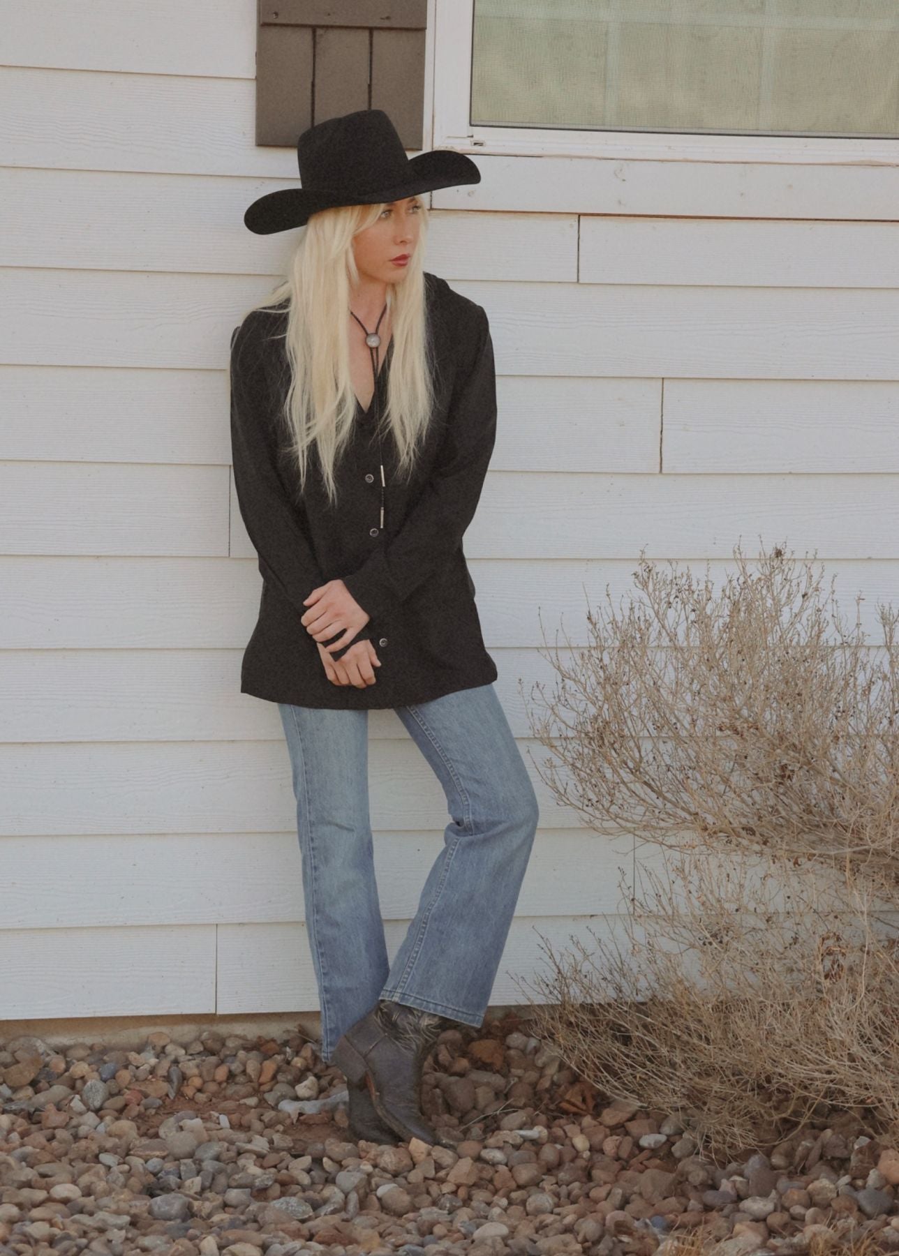 BOBBI BLOUSE - WASHED BLACK